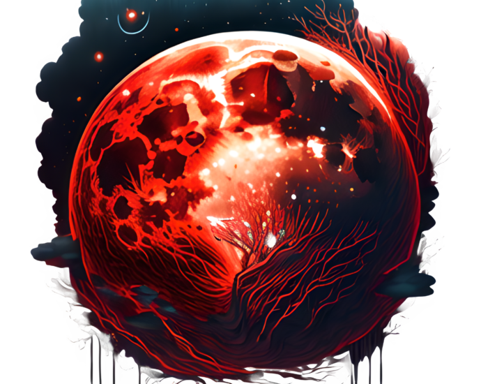 Red Moon Created by Designs by Forte Copyright @ 2024