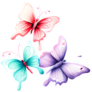 Butterflies Clip Art Designs by Forte @ Copyright 2024