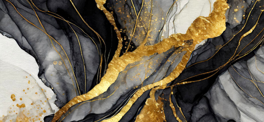 2000 x 2000 Alcohol Black & Gold Texture - Designs by Forte