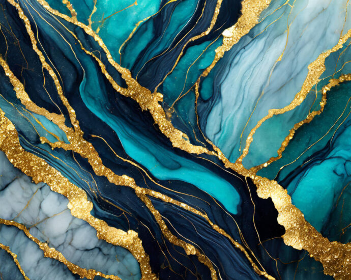 2000 x 2000 Alcohol Blue & Gold Texture - Designs by Forte