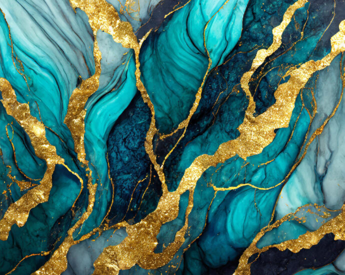 2000 x 2000 Alcohol Blue & Gold Texture - Designs by Forte