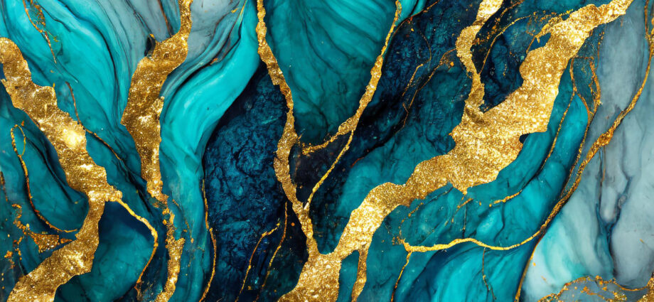 2000 x 2000 Alcohol Blue & Gold Texture - Designs by Forte