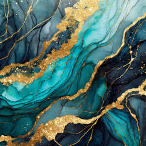 2000 x 2000 Alcohol Blue & Gold Texture - Designs by Forte