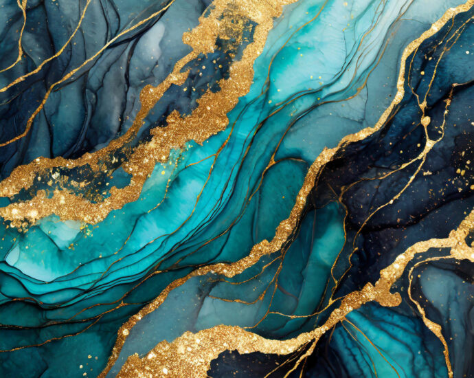 2000 x 2000 Alcohol Blue & Gold Texture - Designs by Forte