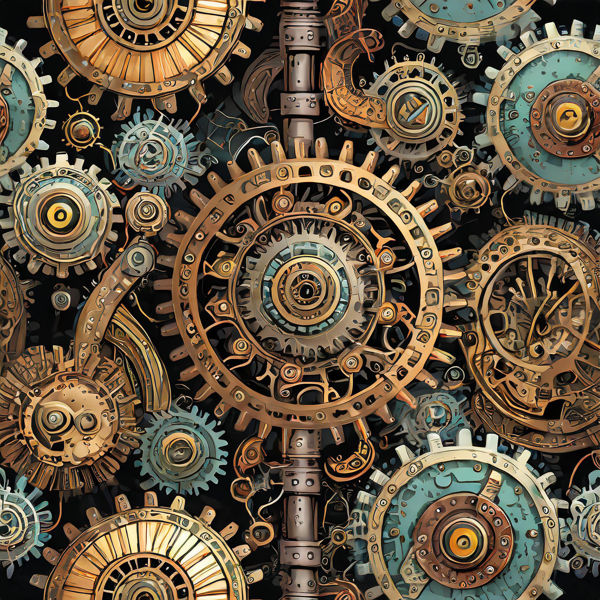 Steampunk Gear Textures 2000 x 2000 - Designs by Forte
