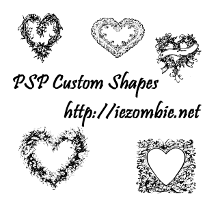 Heart Shapes Custom Paint Shop Pro Created by Designs by Forte