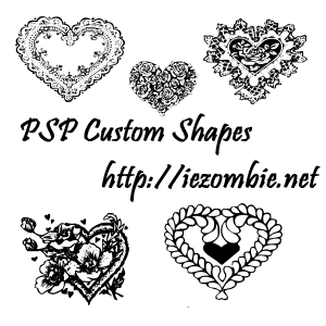 Heart Shapes Custom Paint Shop Pro Created by Designs by Forte