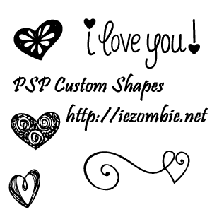 Heart Shapes Custom Paint Shop Pro Created by Designs by Forte