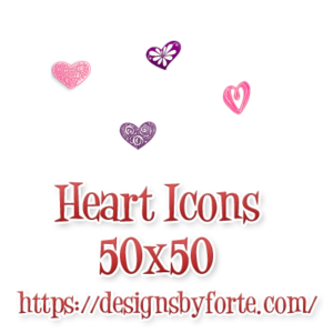 Heart Icons by Designs by Forte