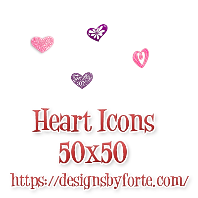 Heart Icons by Designs by Forte