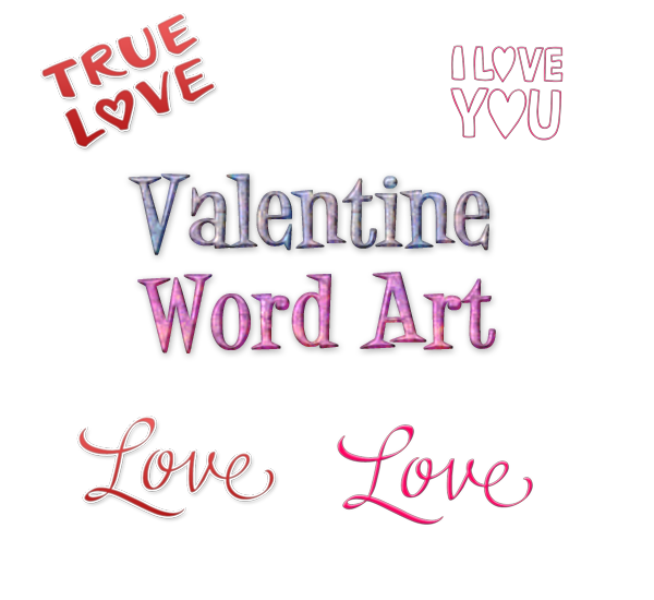 Valentine Word Art