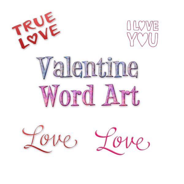 Valentine Word Art