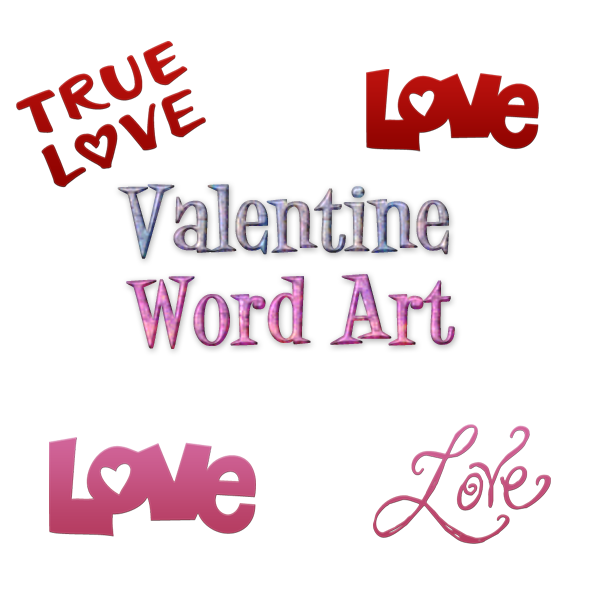 Valentine Word Art