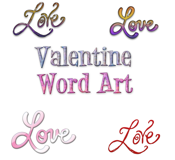 Valentine Word Art