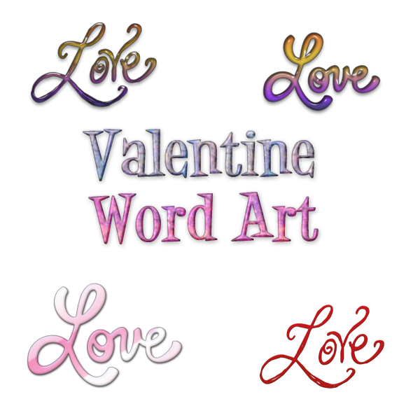 Valentine Word Art