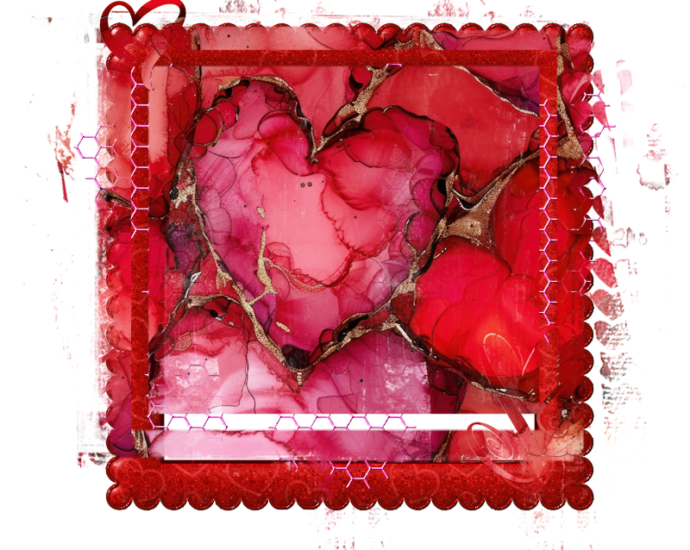 Valentine's Day Cluster Frame 800 x 800 Created by Designs by Forte