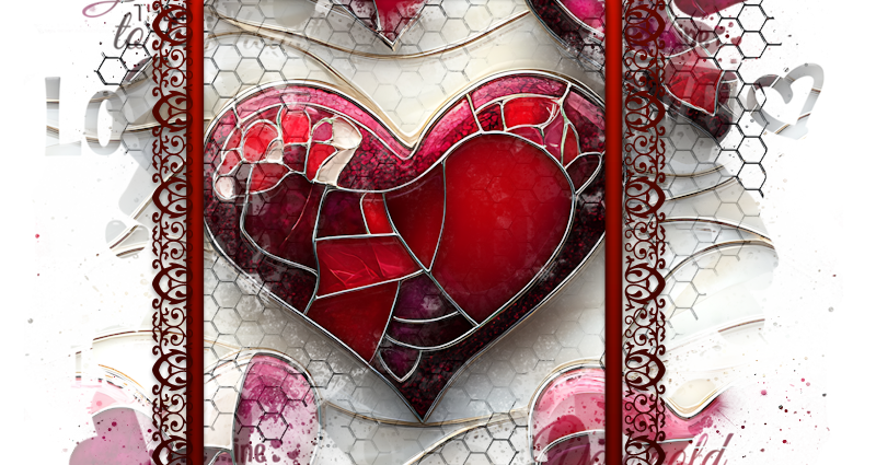 Valentine's Day Cluster Frame 800 x 800 Created by Designs by Forte