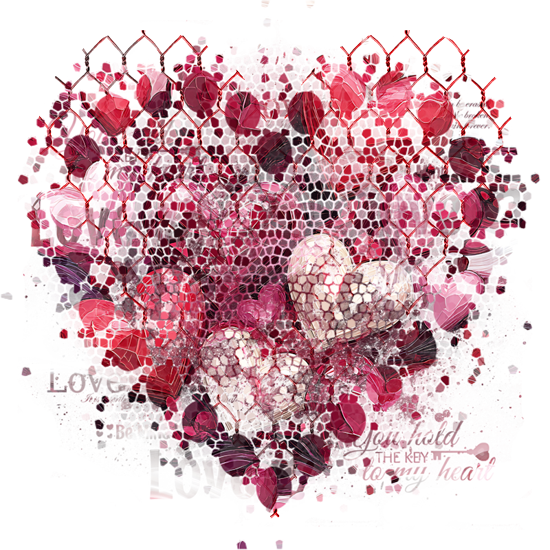 Valentine's Day Cluster Frame 800 x 800 Created by Designs by Forte