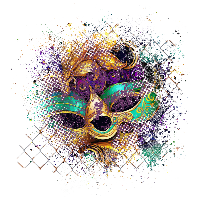 Mardi Gras Cluster Frame 800 x 800 Created by Designs by Forte